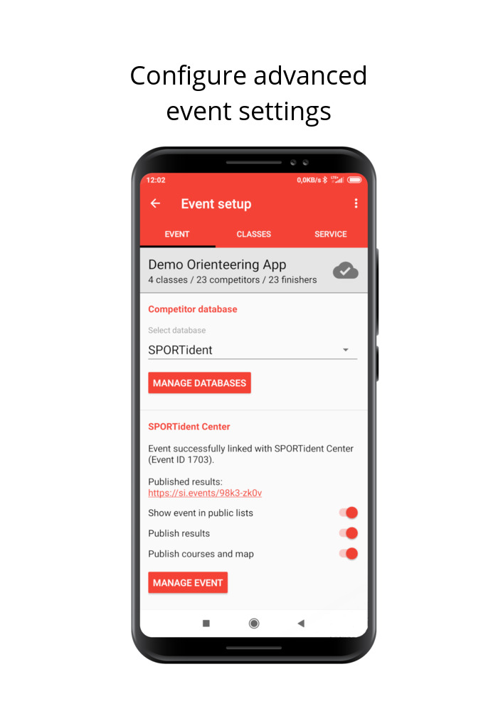 Configure advanced event settings